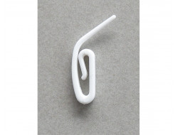 Crochet rideaux Escargot plastique blanc 30 mm