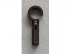 Crochet rideau simple marron