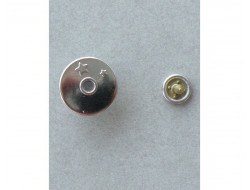 Bouton Jeans Etoiles métal argent
