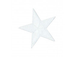 Écusson thermocollant étoile blanche