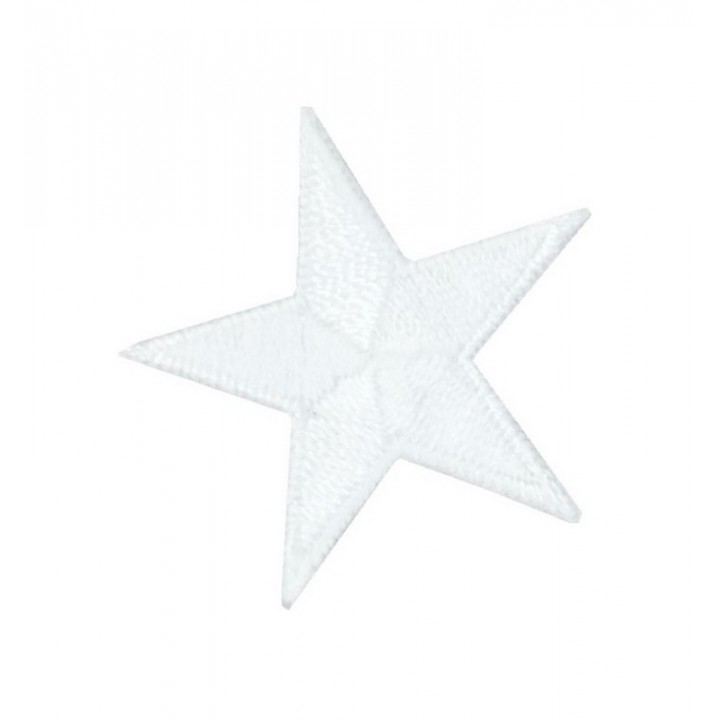 Écusson thermocollant étoile blanche  - 1