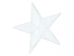 Écusson thermocollant étoile blanche  - 2