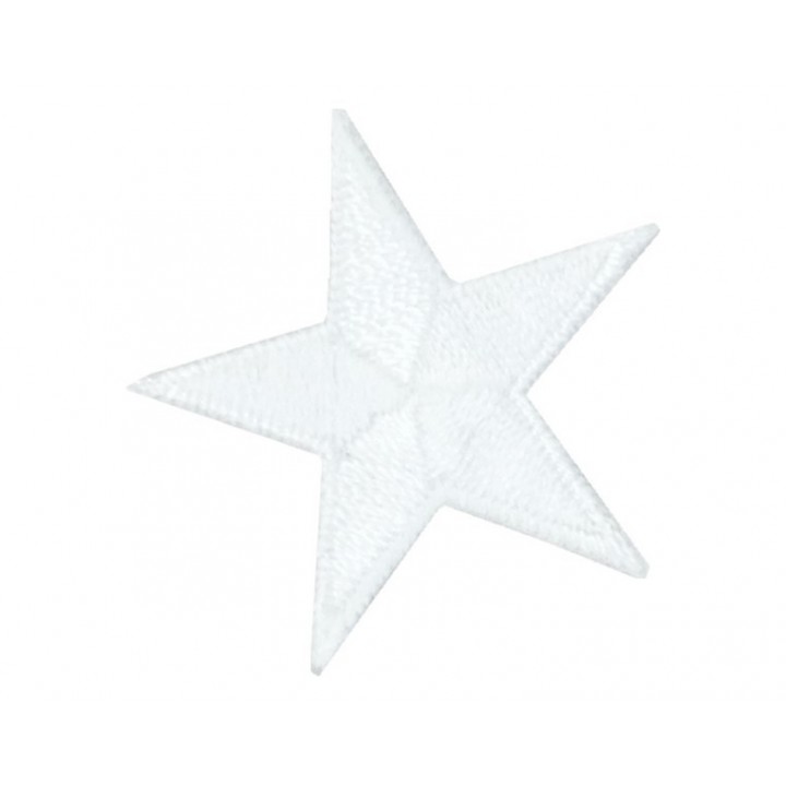 Écusson thermocollant étoile blanche  - 2