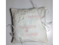 Coussin personnalisé pour alliances  - 4