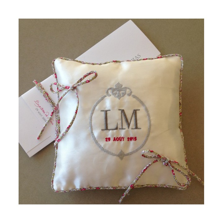 Coussin personnalisé pour alliances  - 5
