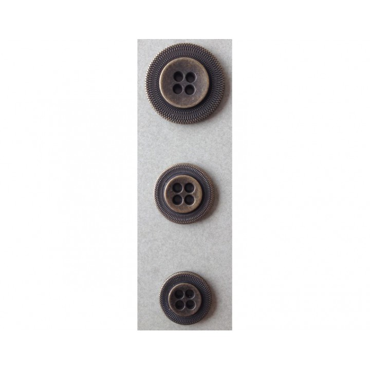 Bouton bronze 15 - 18 et 22 mm  - 1
