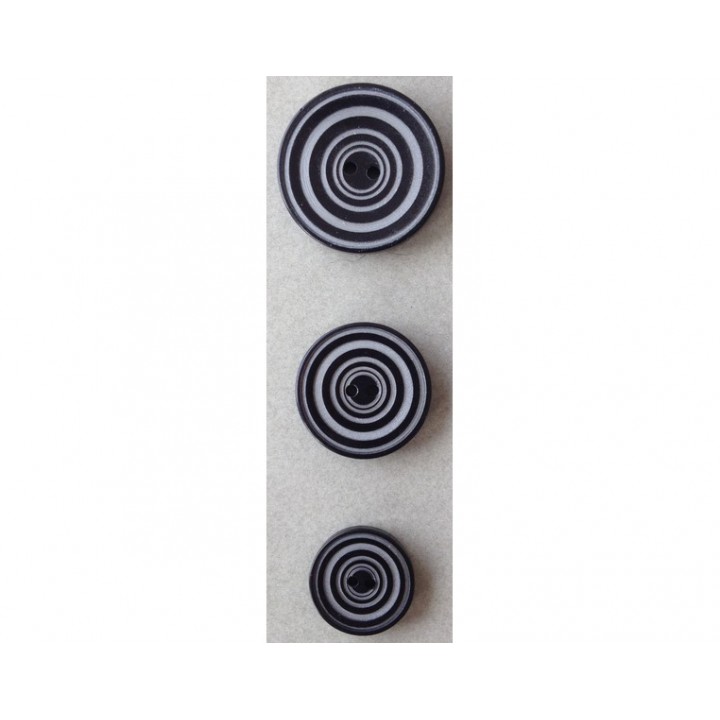 Bouton noir et gris  - 1