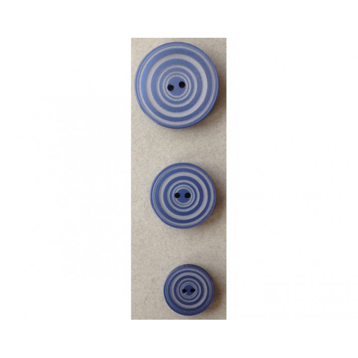 Bouton bleu et gris  - 1