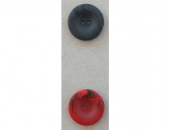 Bouton classique bleu ou rouge 25 mm