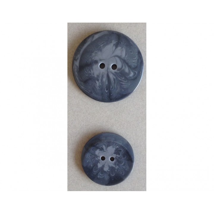 Gros bouton classique gris 38 ou 50 mm  - 1
