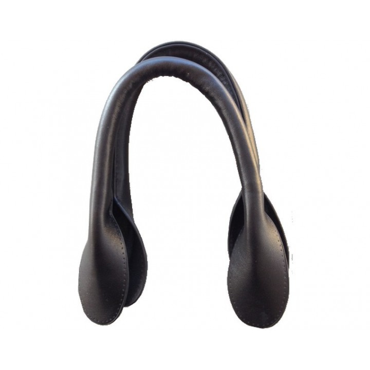 Poignées de sac noir 38 cm  - 1
