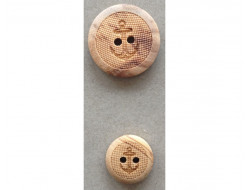 Bouton bois ancre de marine
