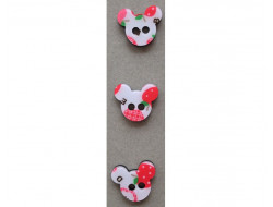 Bouton ourson patchwork  - 1