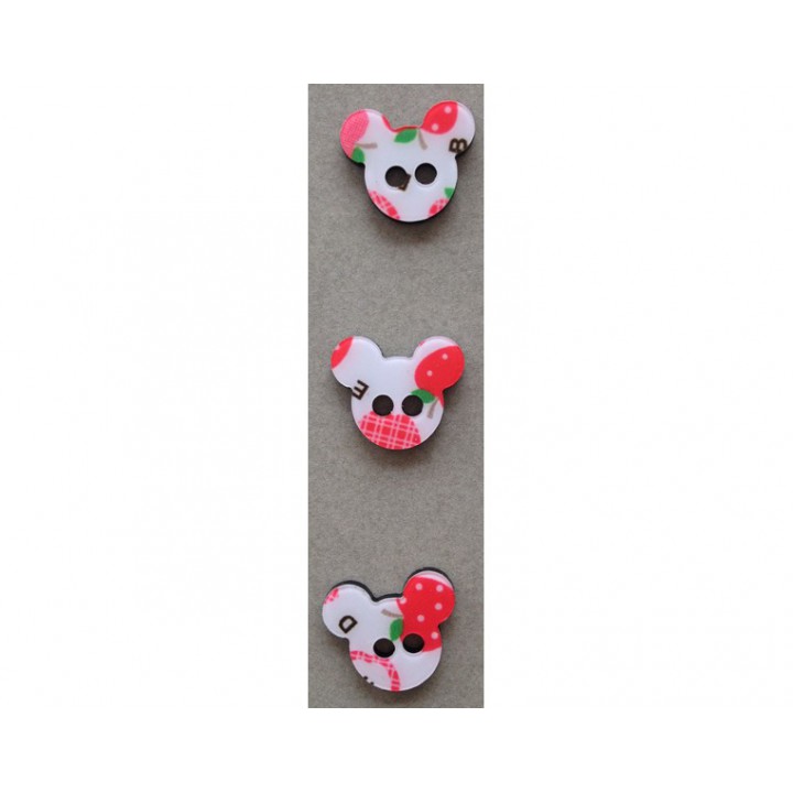 Bouton ourson patchwork  - 1