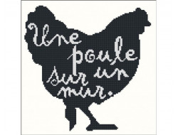 Grille Une poule sur un mur Points de repère