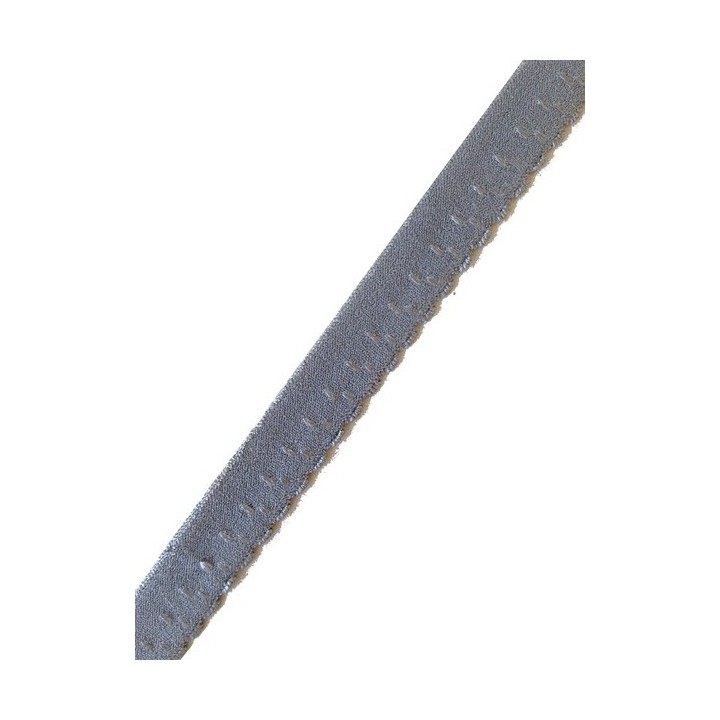 Elastique festonné gris pré-plié  - 1