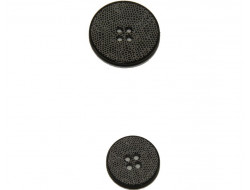 Bouton blanc et noir effet serpent 15 et 22 mm  - 1