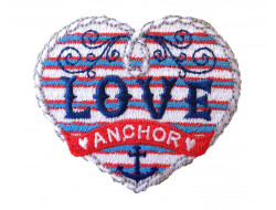 Ecusson thermocollant Love anchor