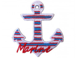 Ecusson thermocollant ancre marine