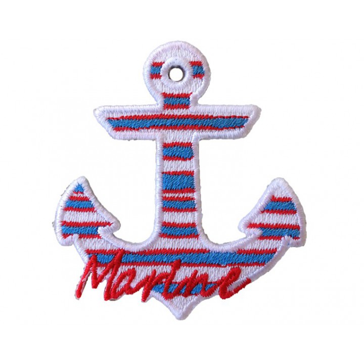 Ecusson thermocollant ancre marine  - 1