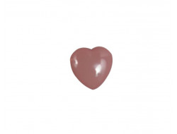 Bouton cœur rose 10 mm