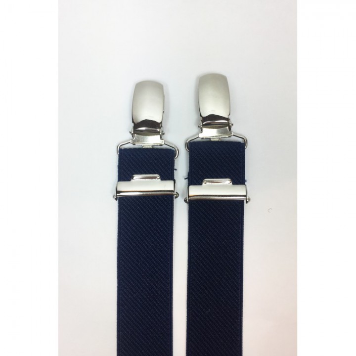 Bretelle enfant unie marine  - 1