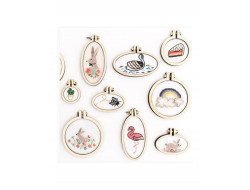 Kit 2 minis anneaux de broderie - Cactus & Cake - rond, Rico  - 2