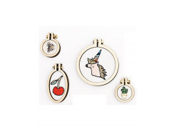 Kit mini anneau de broderie - Licorne - rond, Rico Design  - 2