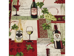 Tissu imprimé vin - Grand cru  - 1