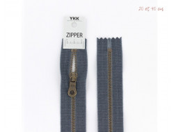 Fermeture à glissière zipper métal - Coton délavé