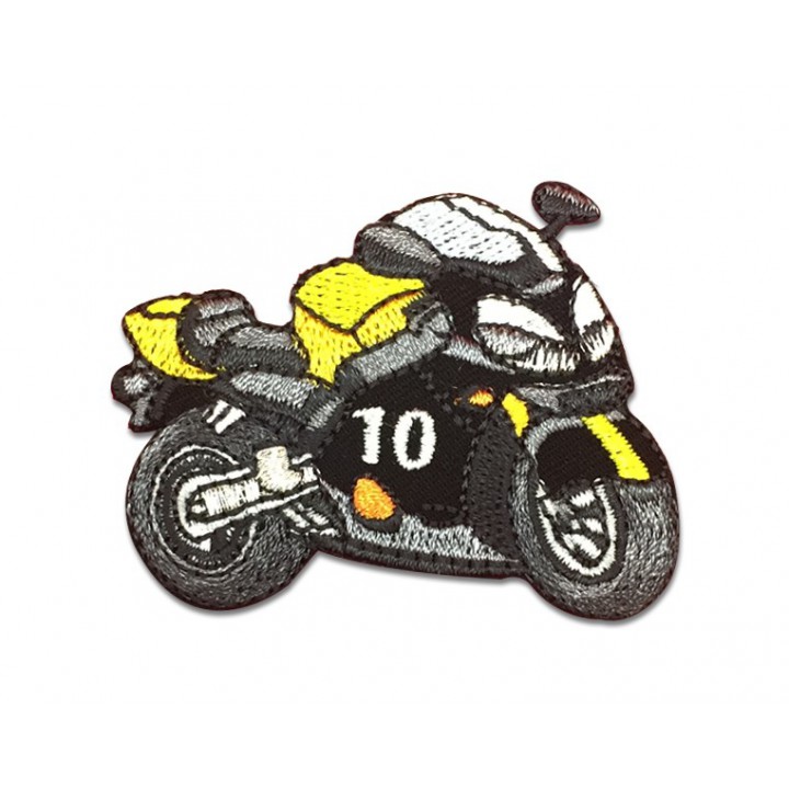 Écusson thermocollant Moto de course  - 1