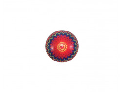 Bouton Mandala - Rouge 18 mm  - 1