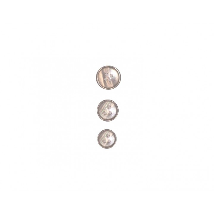 Bouton classique - blanc nacré  - 1