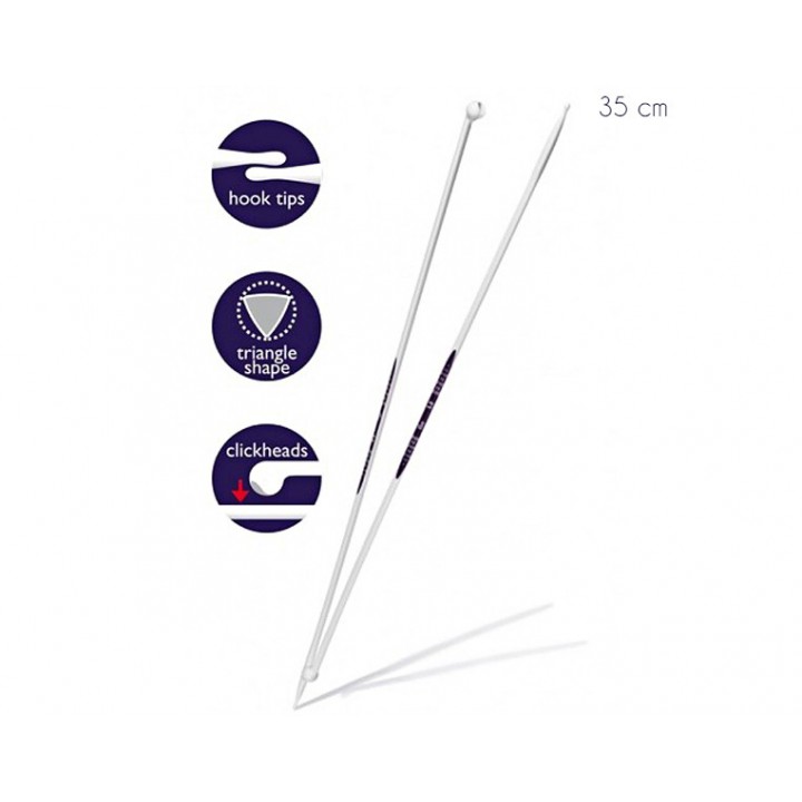 Aiguilles à tricoter 35 cm du 3 au 9 mm ergonomiques PRYM  - 1