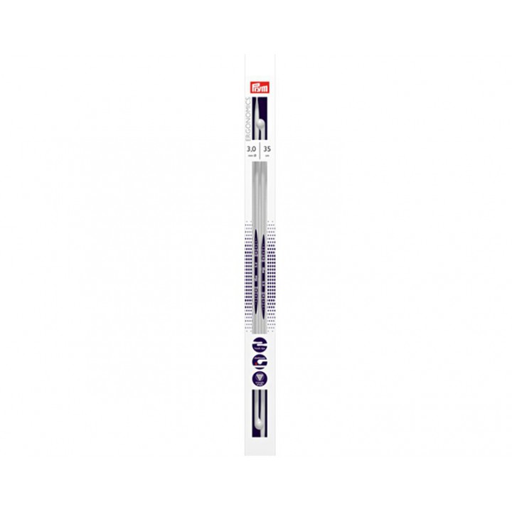 Aiguilles à tricoter 35 cm du 3 au 9 mm ergonomiques PRYM  - 2