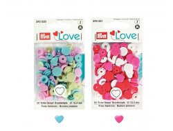 Boutons pression color snaps - Coeurs 12,4 mm Prym
