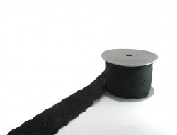 Broderie anglaise noire - 70 mm