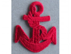 Ecusson thermocollant ancre marine rouge