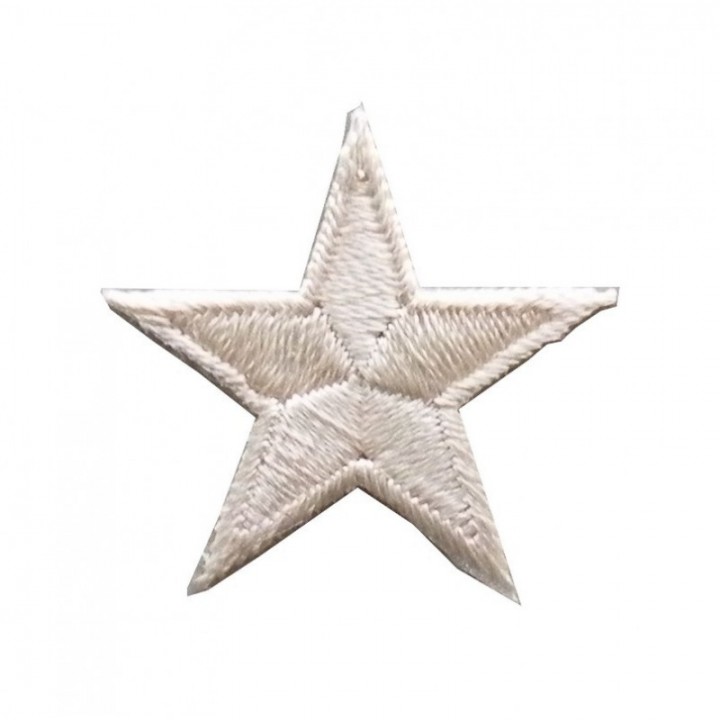 Écusson thermocollant étoile beige  - 1