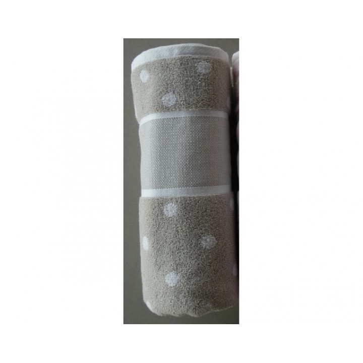 Drap de douche - Beige à pois Rico Design - 3
