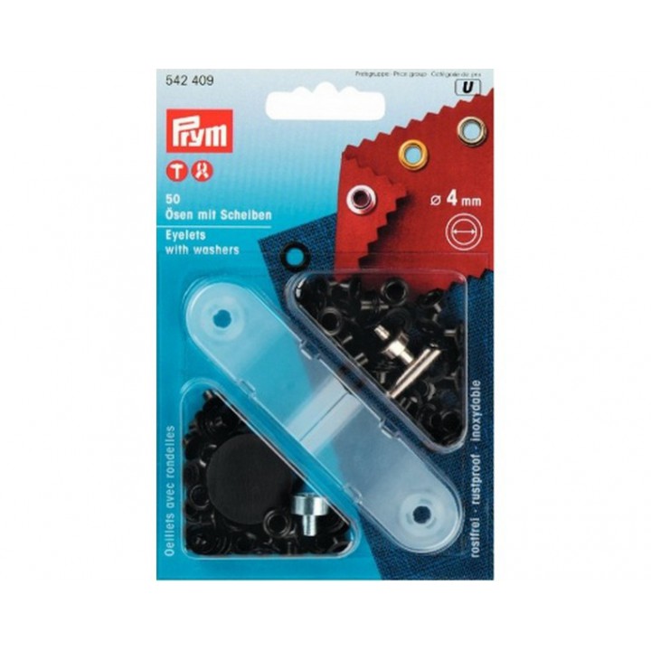 Oeillets avec rondelles 4 mm - Bruni  - 1