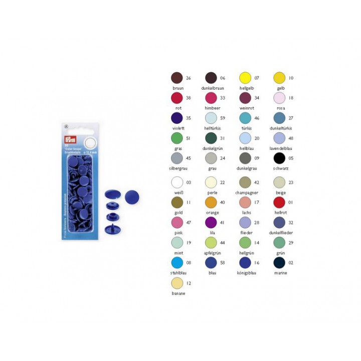 Boutons pression color snaps 12,4 mm Prym  - 1