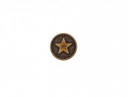 Bouton métal - étoile bronze