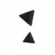 Bouton fantaisie - triangles noirs 19 et 28 mm