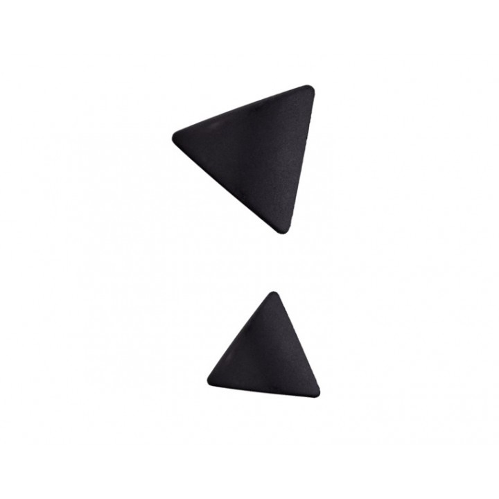 Bouton fantaisie - triangles noirs 19 et 28 mm